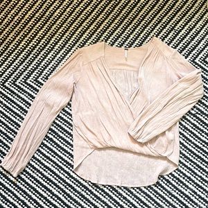 Free People Pink Twist Wrap Top - Small